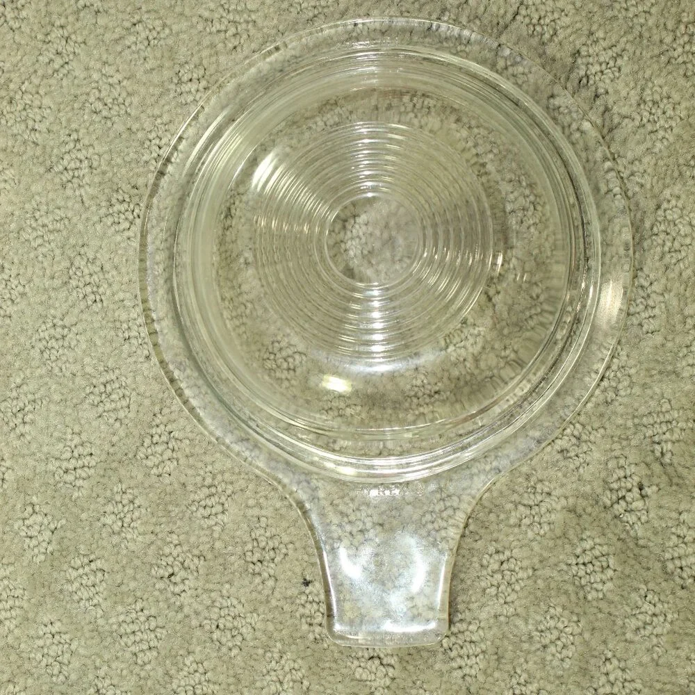 Vtg Pyrex # 601-B & C Clear Glass Grab It Covered 550L Baking Dish & Lid